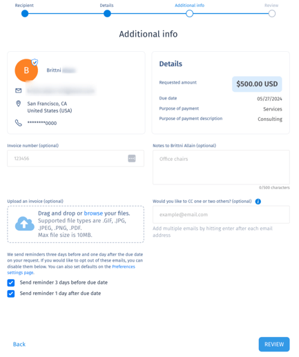 Get paid - Additional info - Customer application - Veem 2024-05-27 09-10-20