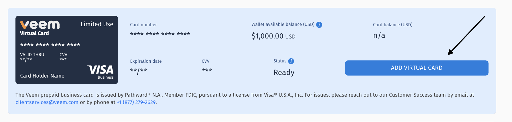 How to Apply for the Veem Virtual Card