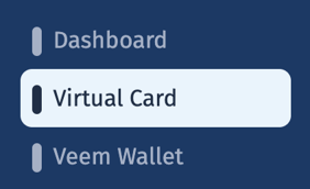 Virtual card tab